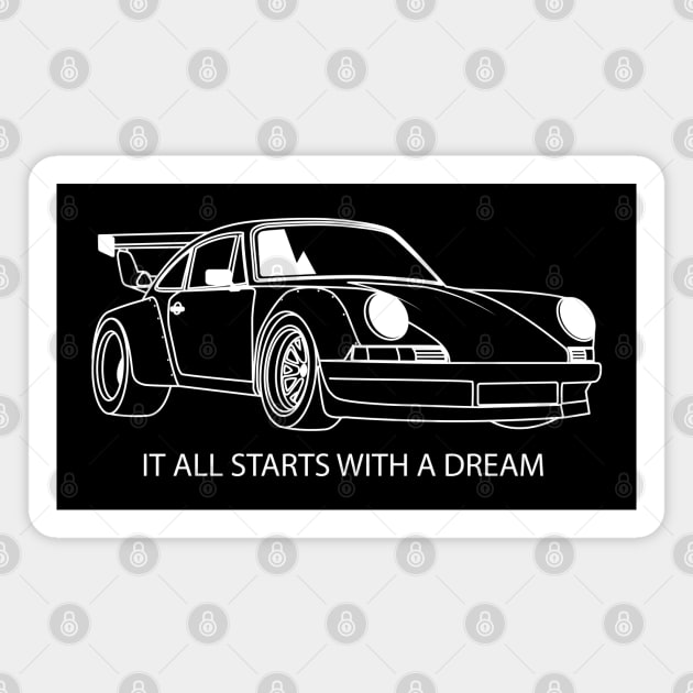 Porsche Dream Car Magnet by HSDESIGNS